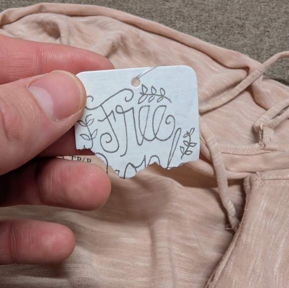 We The Free Dusty Pink Oversize Boho Top Size XS/S New with Tags - Picture 6 of 9